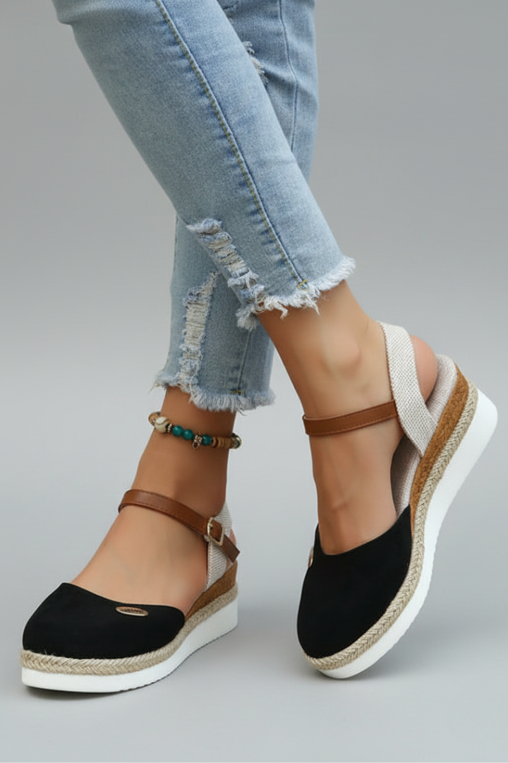 Maya  | Espadrillsandaler Med Sluten Tå Och Slingback-rem För Dam