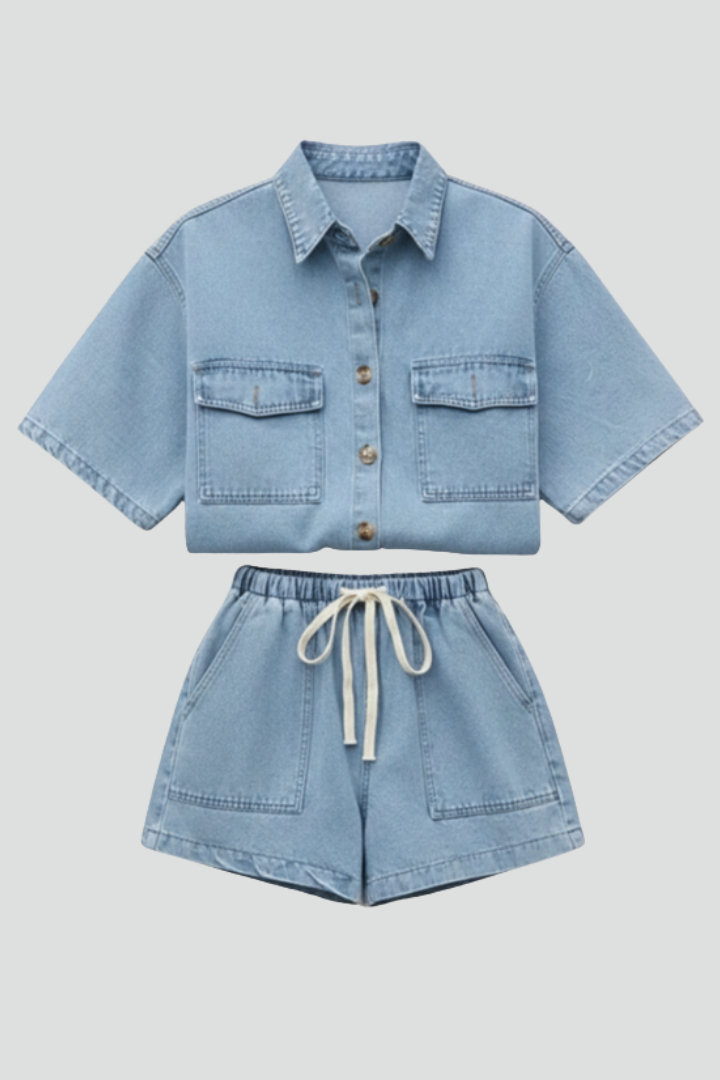 Brooklyn | Kvinnors kortärmad set med shorts