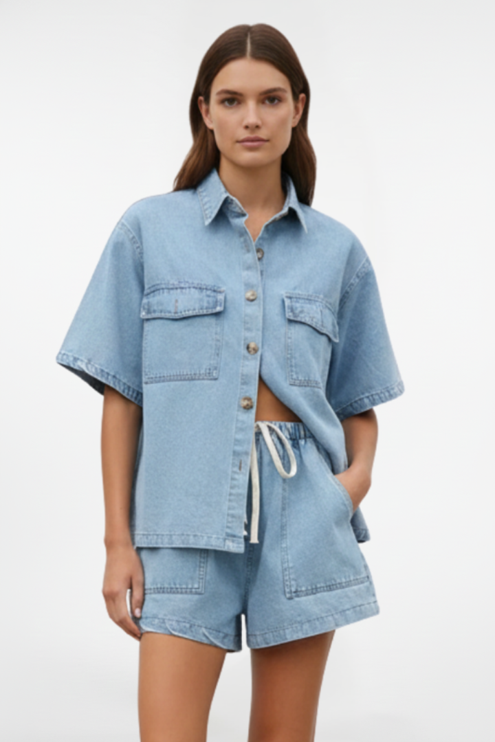 Brooklyn | Kvinnors kortärmad set med shorts