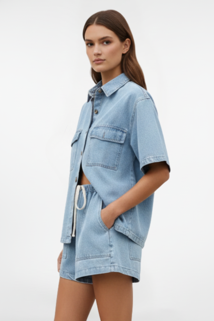 Brooklyn | Kvinnors kortärmad set med shorts