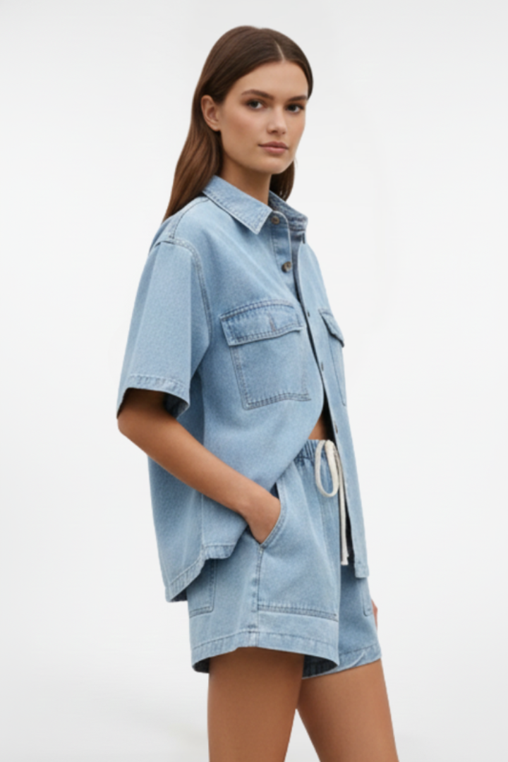 Brooklyn | Kvinnors kortärmad set med shorts