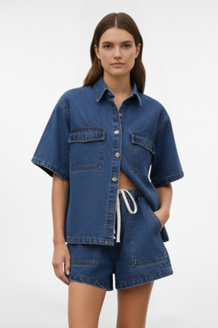 Brooklyn | Kvinnors kortärmad set med shorts