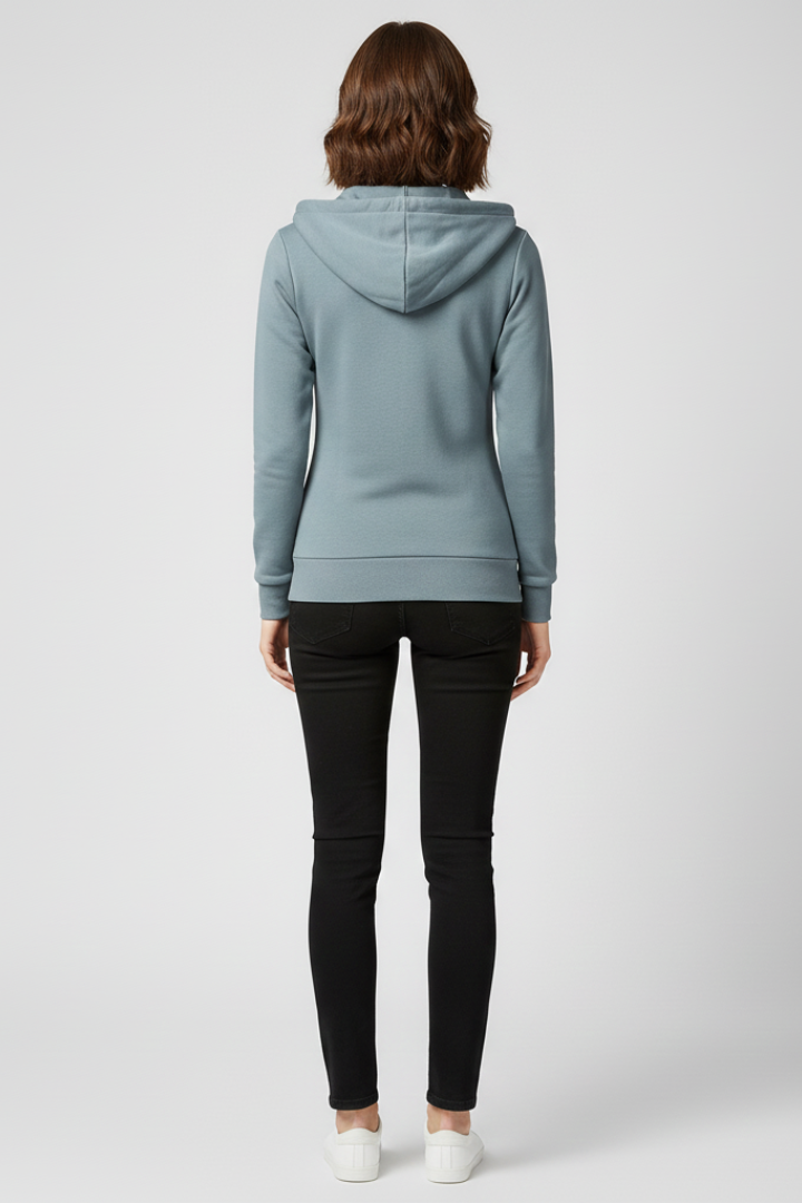 Grace | Dam Hoodie med Framlåset och Kängurufickor
