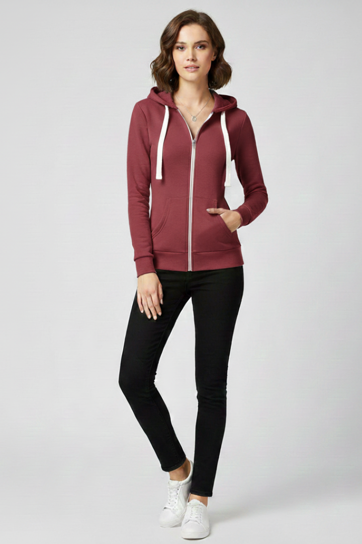 Grace | Dam Hoodie med Framlåset och Kängurufickor