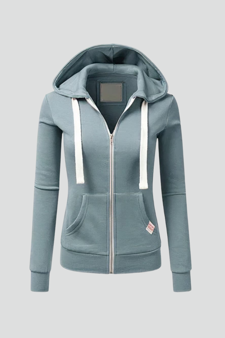 Grace | Dam Hoodie med Framlåset och Kängurufickor