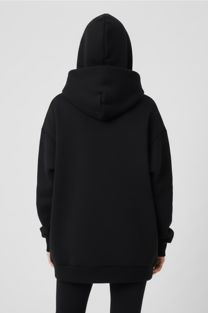 Gabriella | Damhoodie med hög krage och bred huva