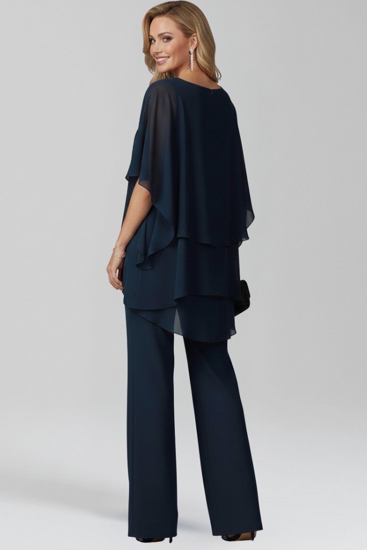 Dakota | Flödande Jumpsuit Med Vida Ben Och Bara Axlar För Dam