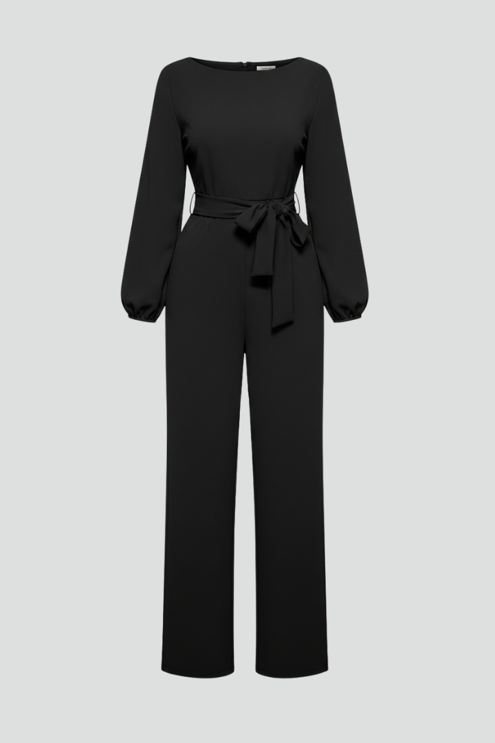 Caroline | Dam Rundhalsad Knytmidja Klassisk Jumpsuit