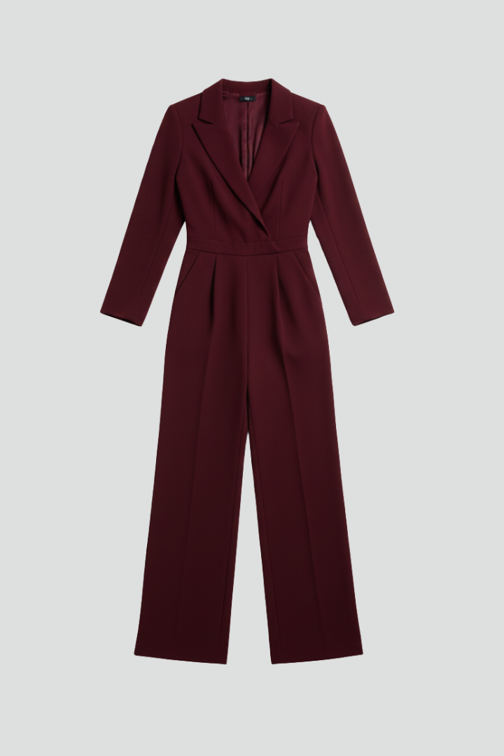 Charlotte | Skräddarsydd Jumpsuit Med Omlott Fram Och Vida Ben För Dam