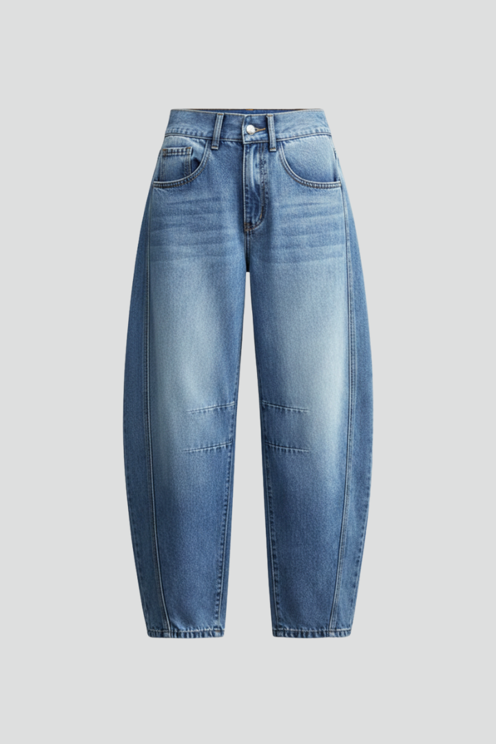 Isabella | Damens avslappnade lågmidjade raka jeans