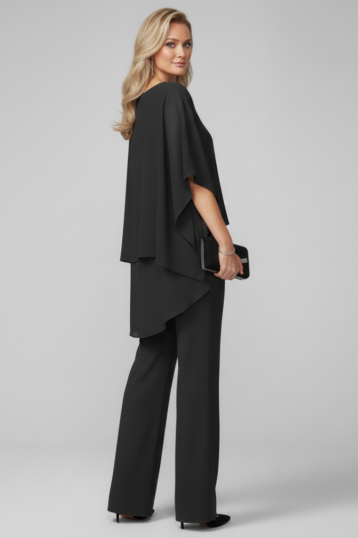 Chloe | Dam Off-Shoulder Flödande Vida Byxor Jumpsuit