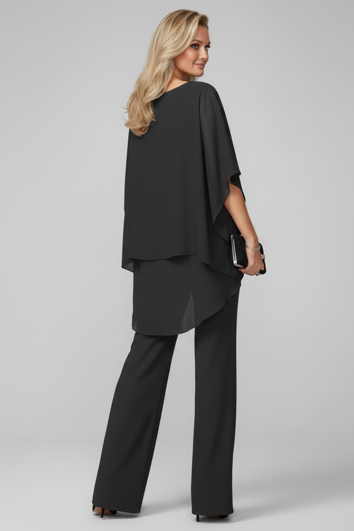 Chloe | Dam Off-Shoulder Flödande Vida Byxor Jumpsuit