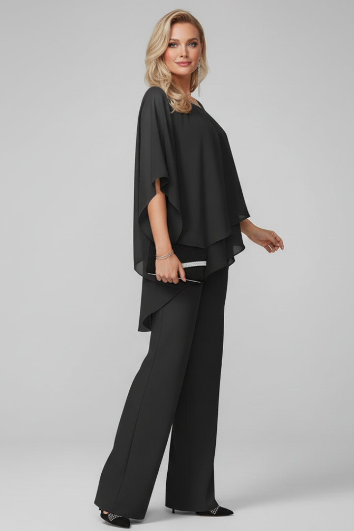 Chloe | Dam Off-Shoulder Flödande Vida Byxor Jumpsuit