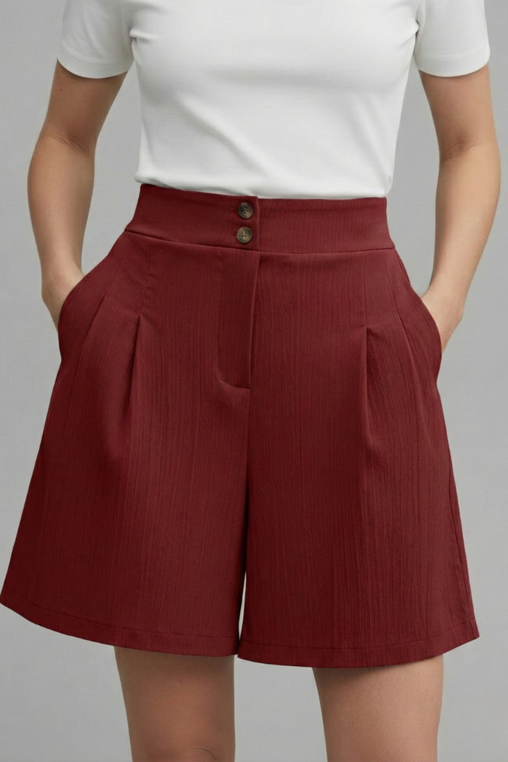 Gabriella | Damens Högmidjade Vida Shorts