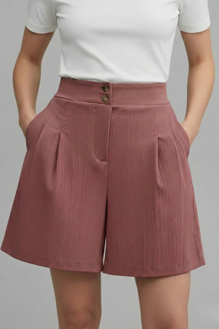 Gabriella | Damens Högmidjade Vida Shorts