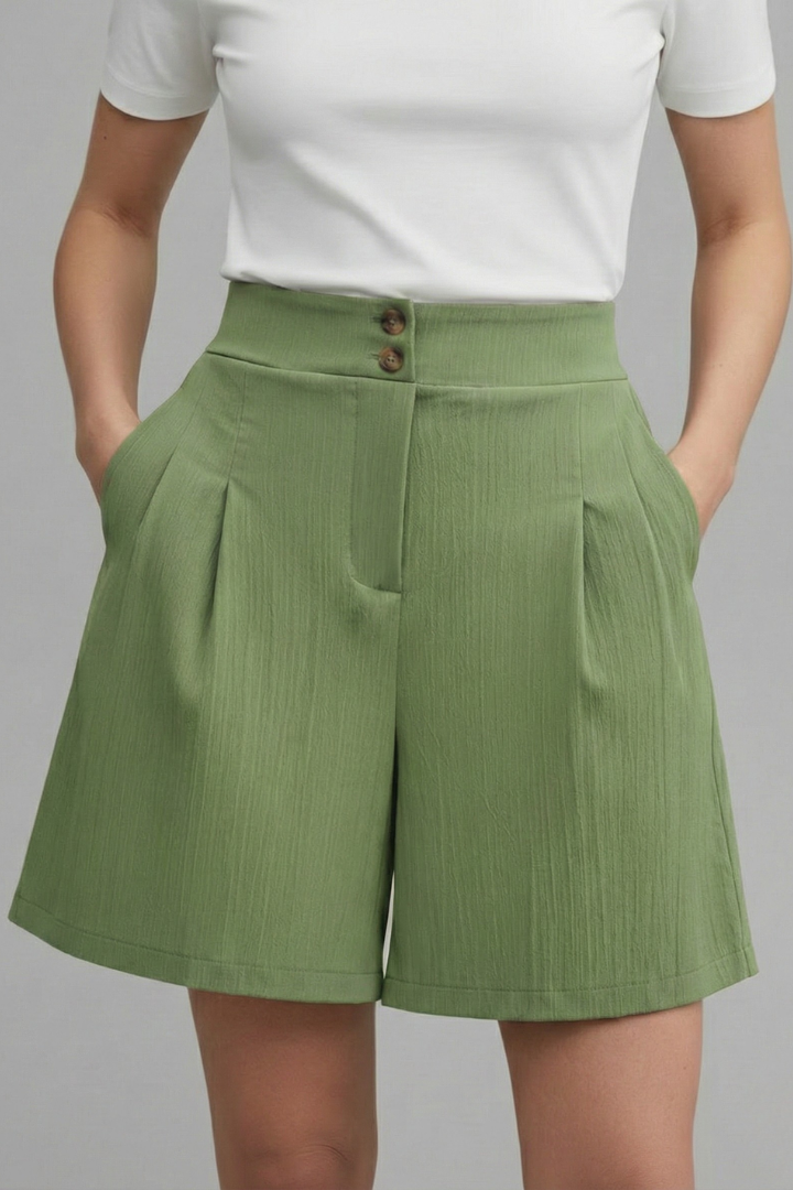 Gabriella | Damens Högmidjade Vida Shorts