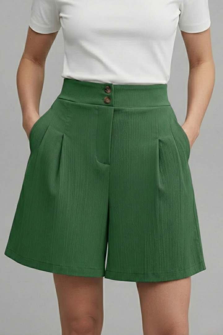 Gabriella | Damens Högmidjade Vida Shorts