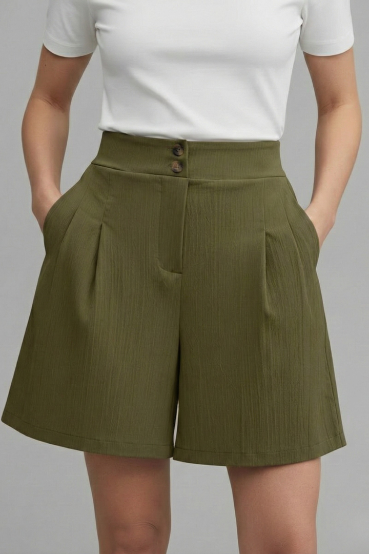 Gabriella | Damens Högmidjade Vida Shorts