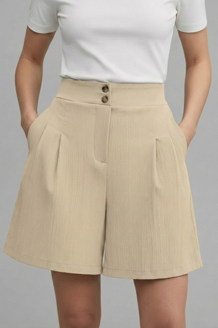 Gabriella | Damens Högmidjade Vida Shorts