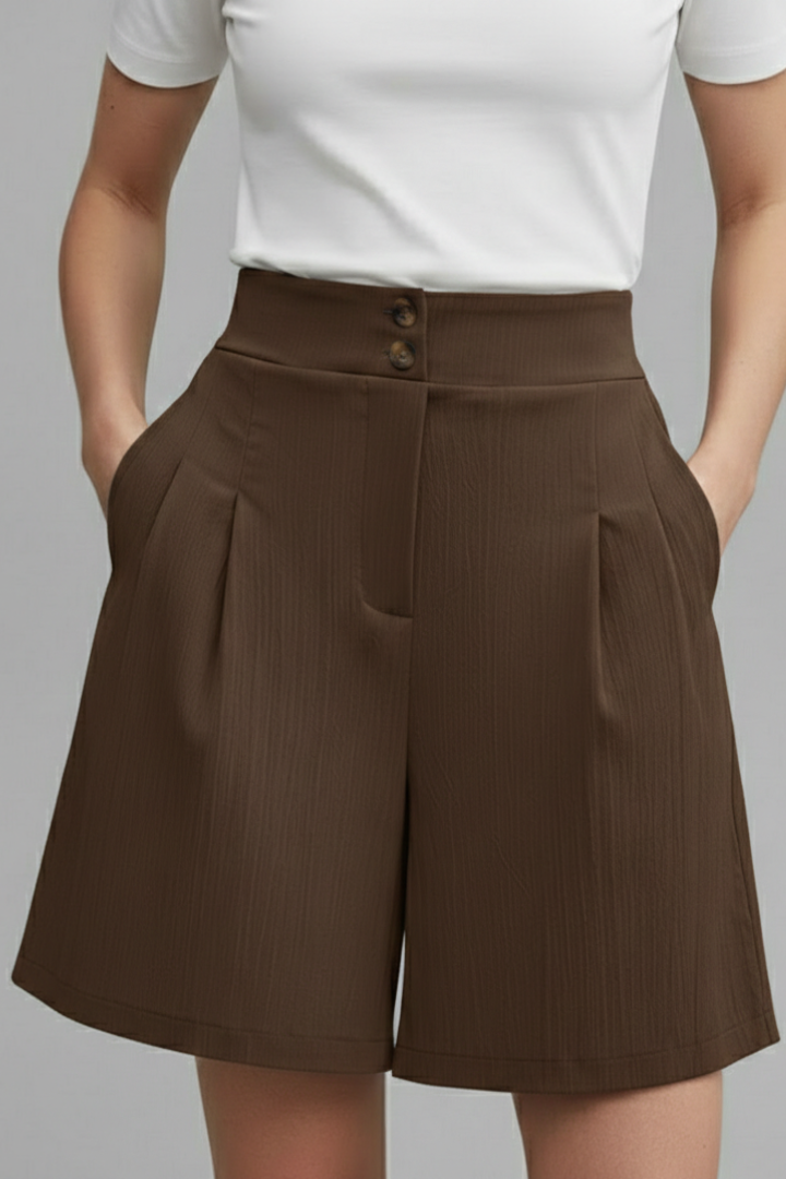 Gabriella | Damens Högmidjade Vida Shorts