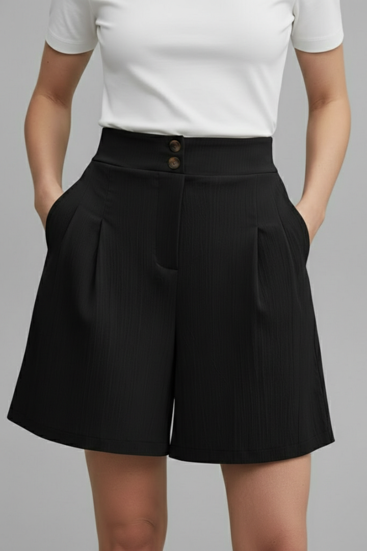 Gabriella | Damens Högmidjade Vida Shorts