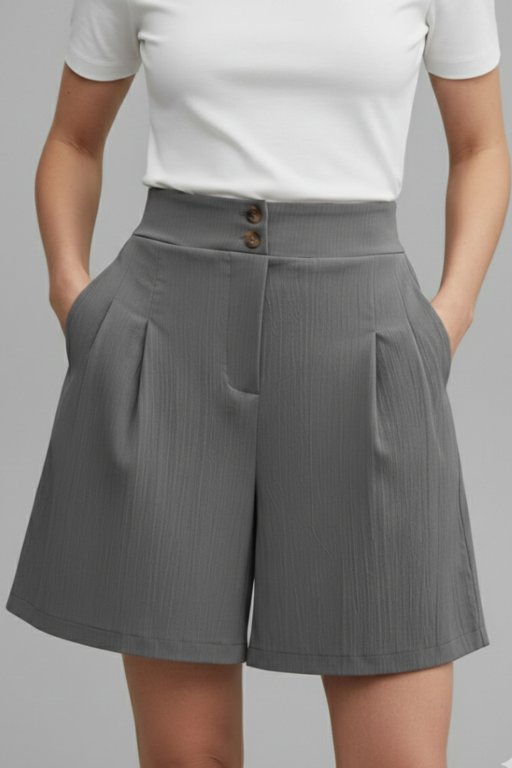 Gabriella | Damens Högmidjade Vida Shorts