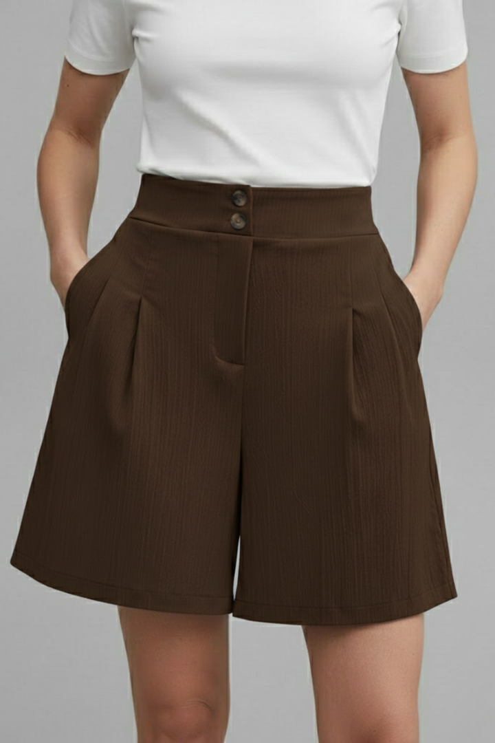 Gabriella | Damens Högmidjade Vida Shorts