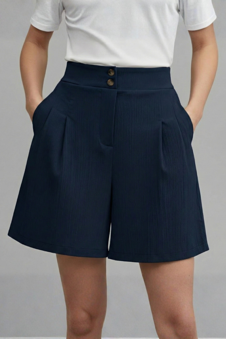 Gabriella | Damens Högmidjade Vida Shorts