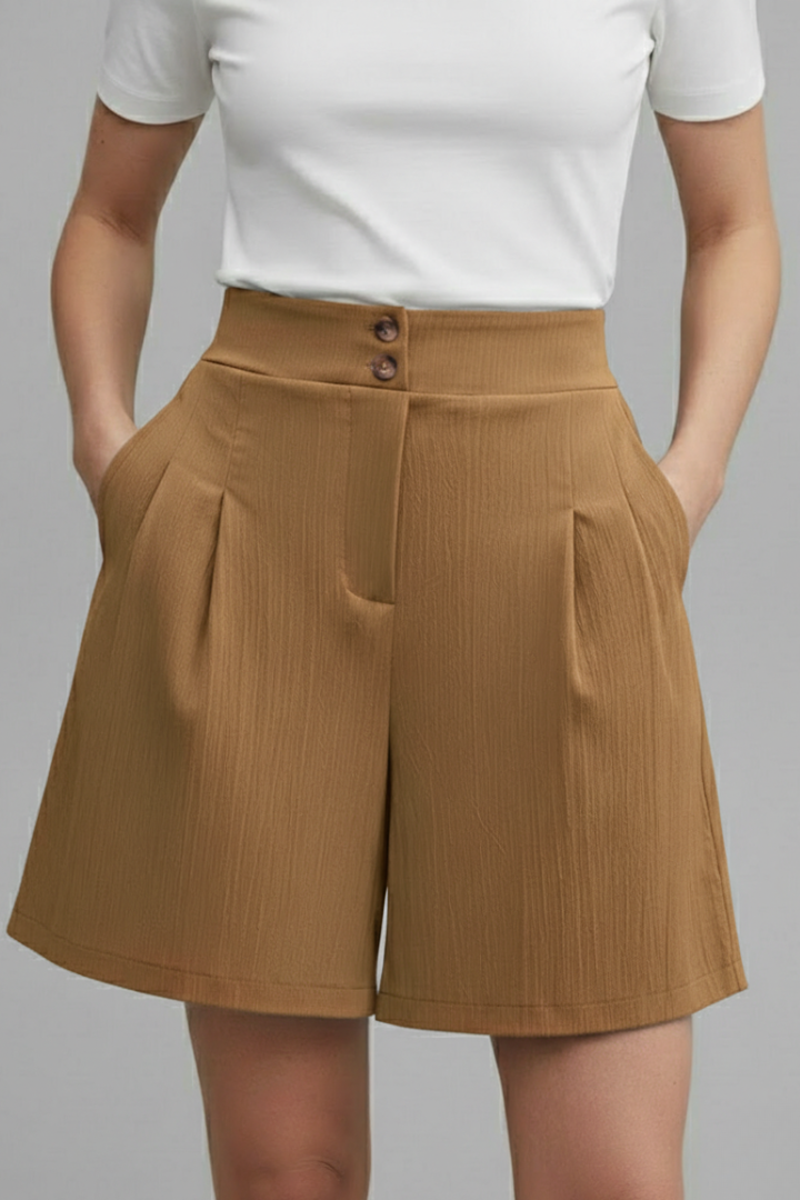 Gabriella | Damens Högmidjade Vida Shorts