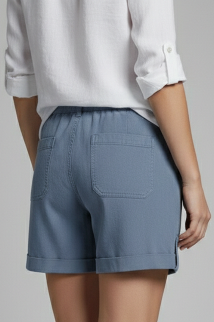 Jasmine | Damens Casual Shorts med Dragsko och Fickor