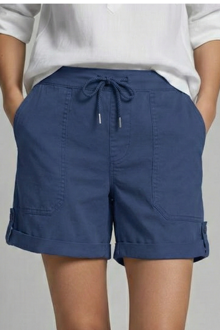 Jasmine | Damens Casual Shorts med Dragsko och Fickor