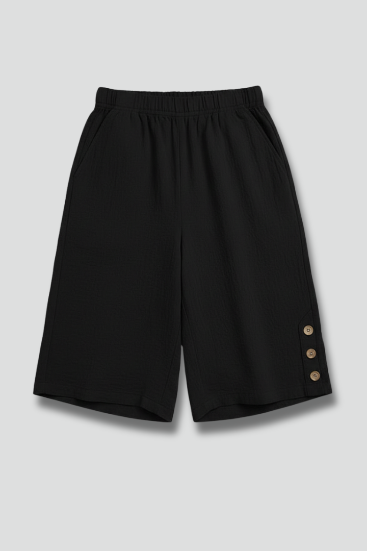 Hailey | Damens Elastiska Midja Vida Ben Knapshorts