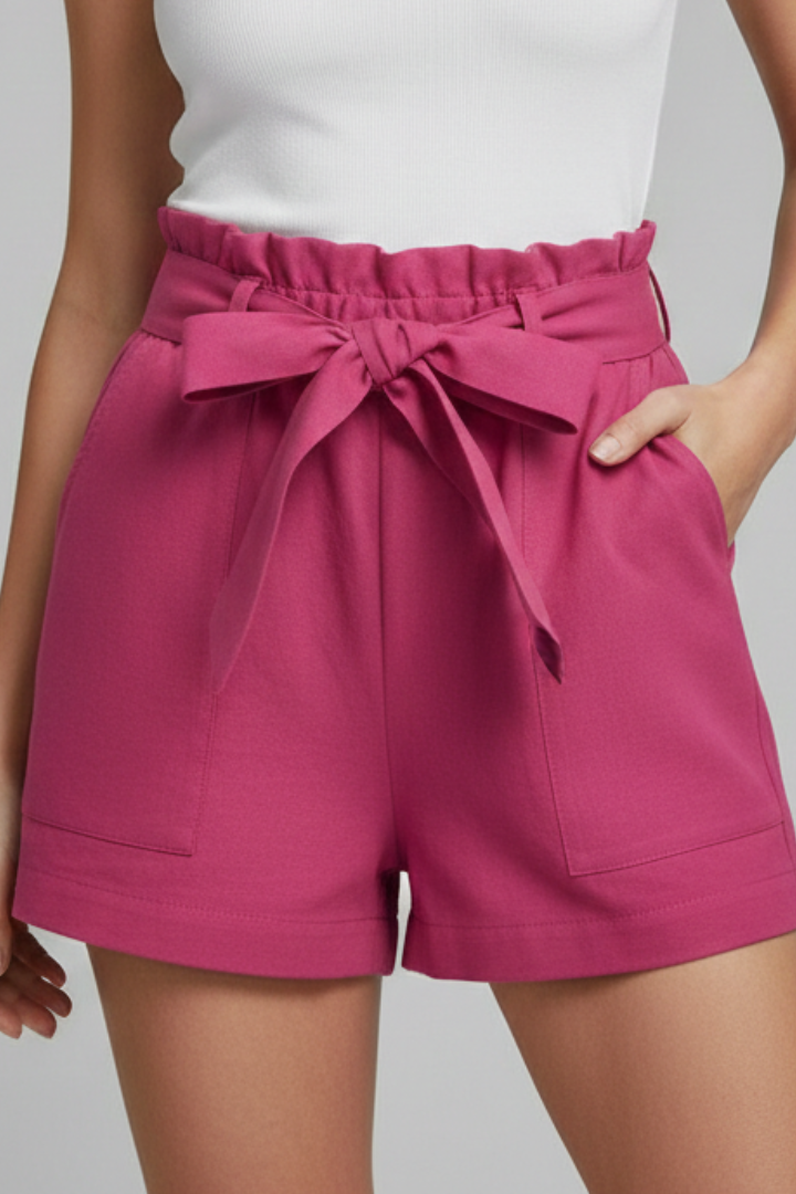 Dakota | Damshorts med knytmidja och fickor