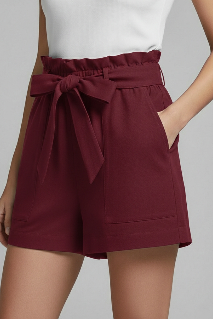 Dakota | Damshorts med knytmidja och fickor