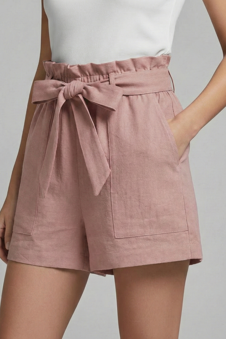 Dakota | Damshorts med knytmidja och fickor