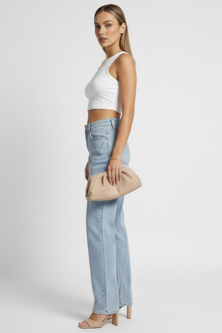 Kayla | Damens Högmidjade Klassiska Rakbenjeans