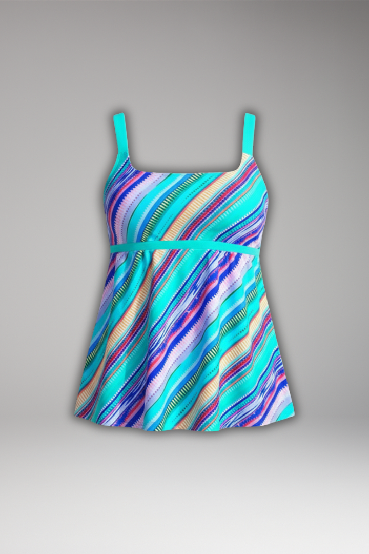 Kylie | Kvinnors Tryckt Tankini Set med Shorts