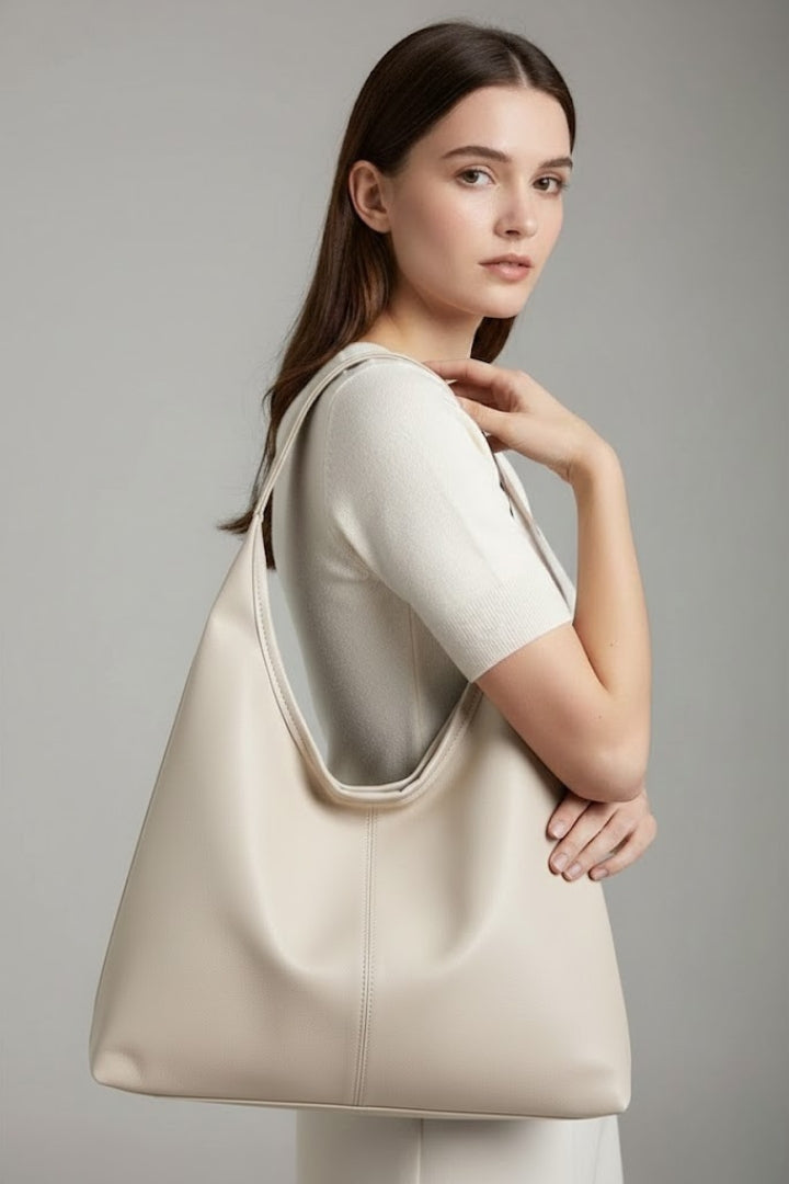 Maria | Klassisk Shoppingväska I Konstläder Med Stor Innerficka För Dam