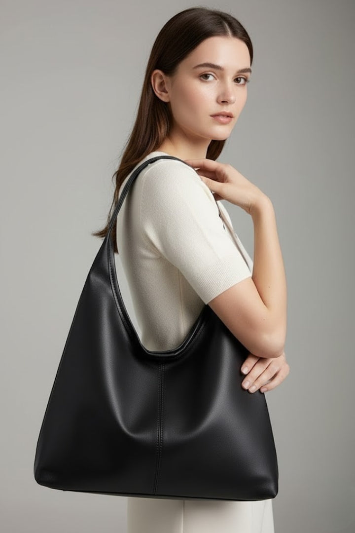 Maria | Klassisk Shoppingväska I Konstläder Med Stor Innerficka För Dam
