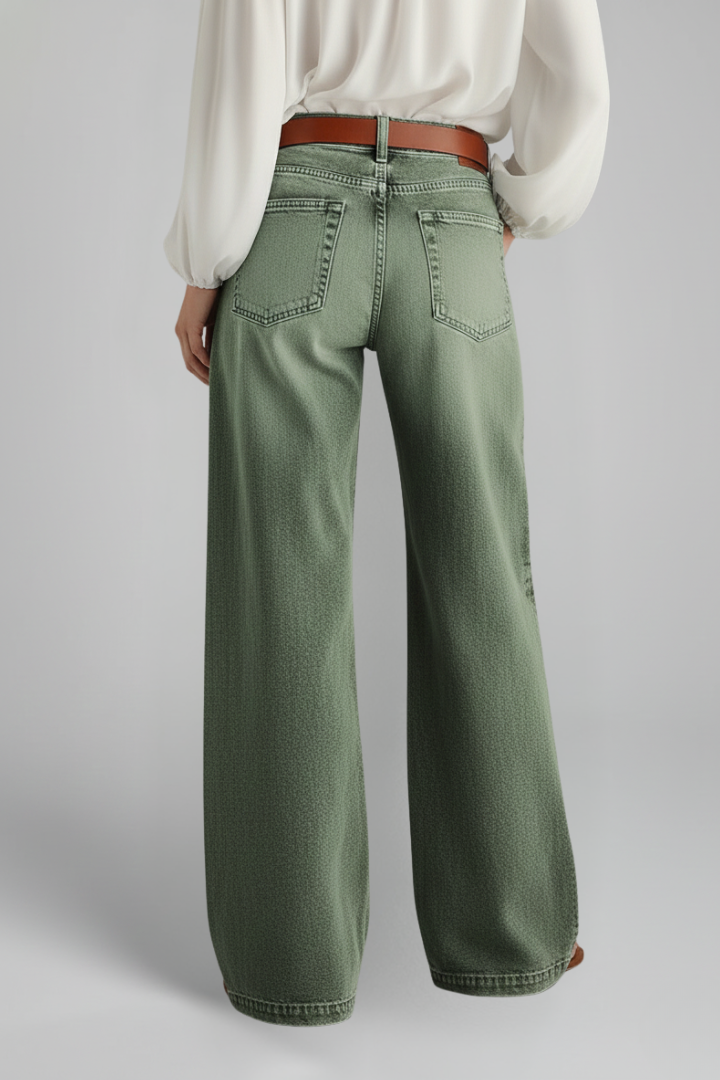 Faith | Damens avslappnade vida högmidjade denimjeans