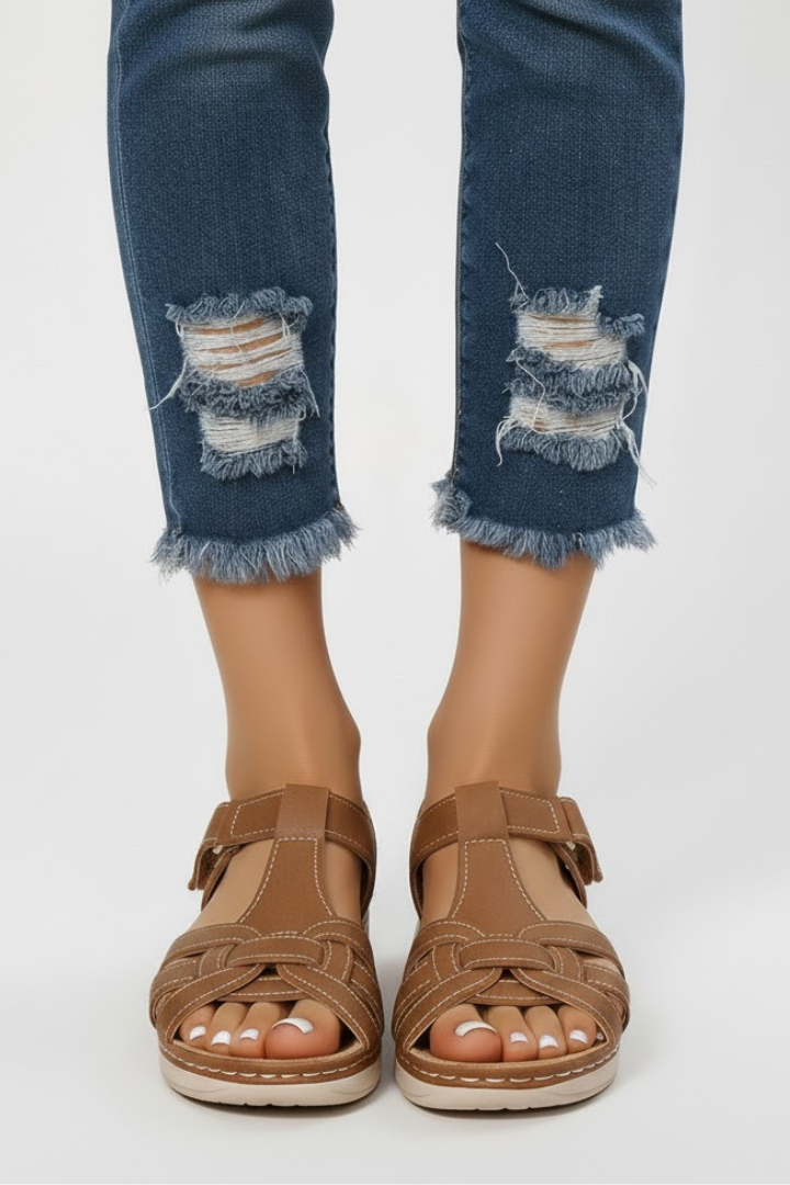 Hannah | Retro Sandaler Med Remmar Och Spänne För Dam