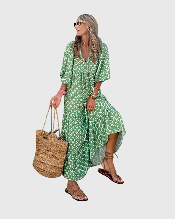 Sarah - Boho Maxi Klänning