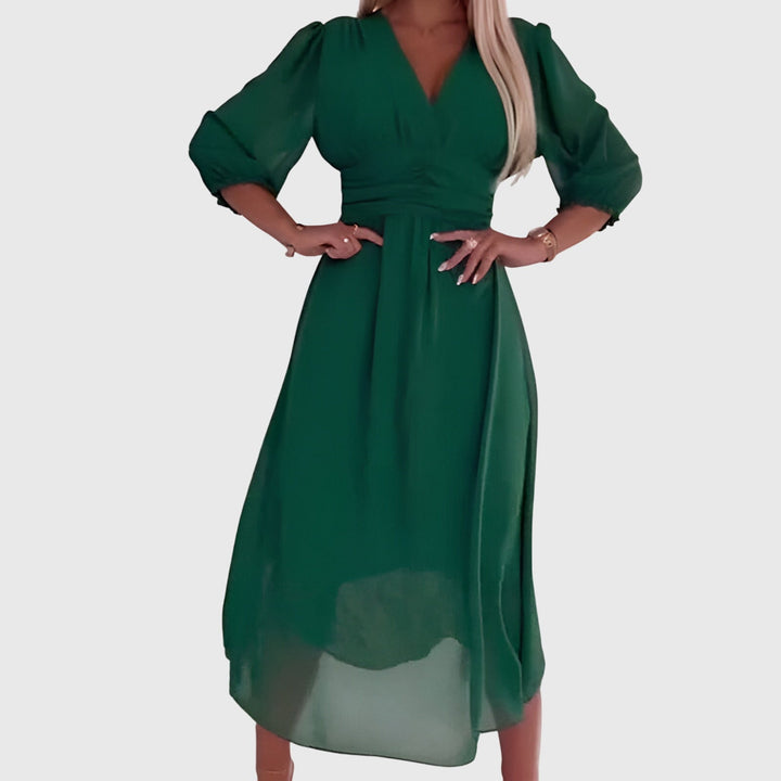 Chloe | Lätt Silkes Chiffon Klänning