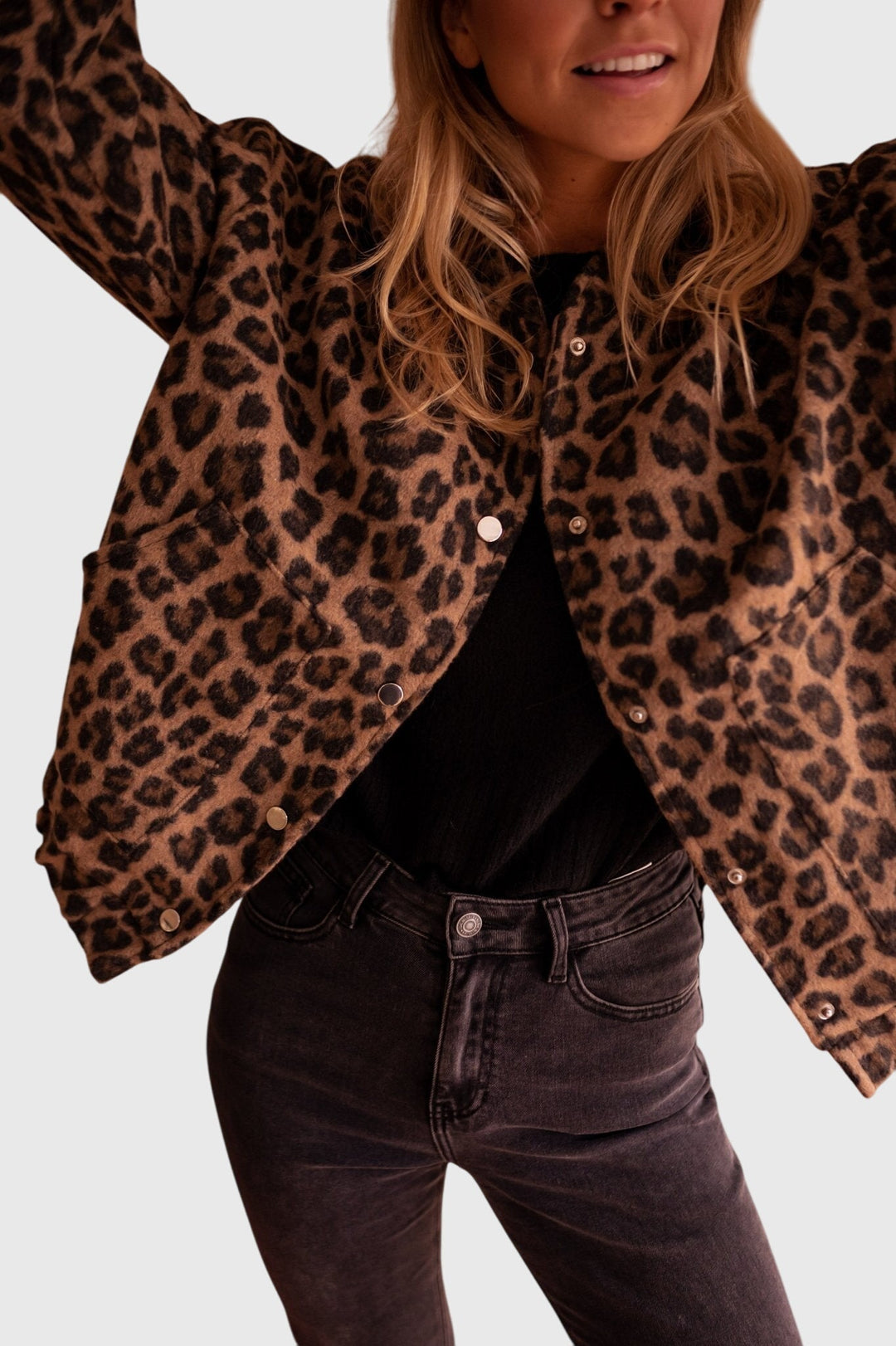 Elodie | Stilig Leopardmönstrad Jacka