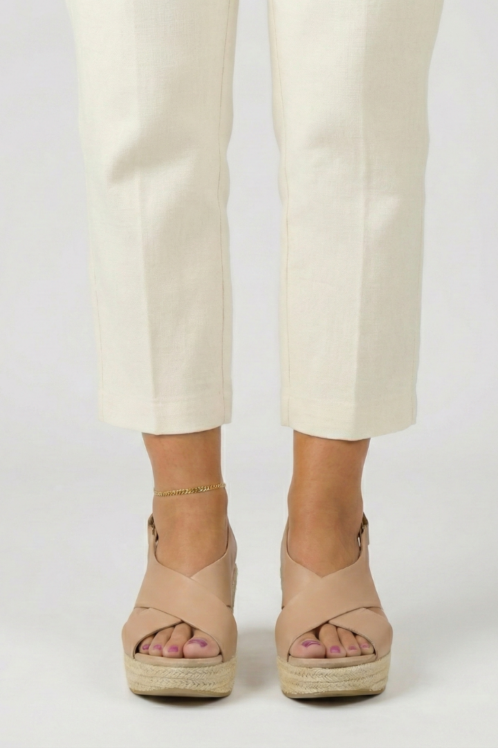 Michelle | Slingback-sandaler Med Kilklack Och Korsade Remmar För Dam