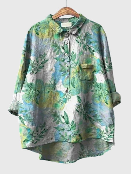Valeria - Blus med Blommönster