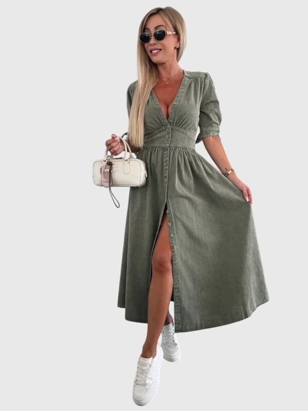 Sophia | Elegant Denim Klänning