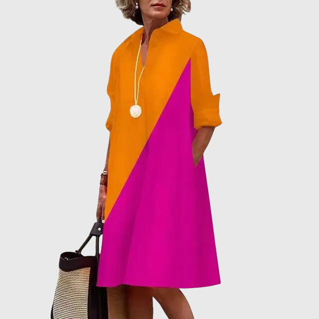 Paige - Elegant Klänning Med Fickor
