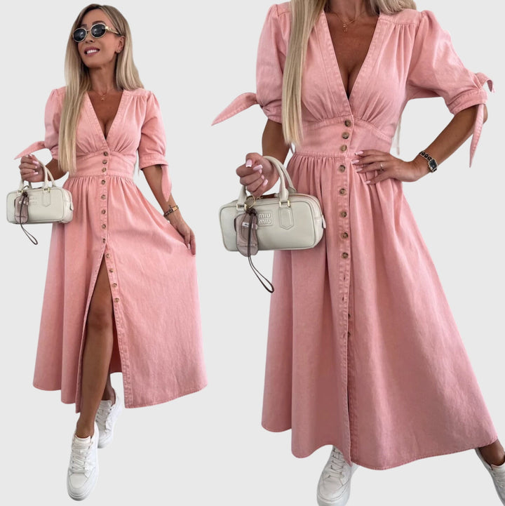 Sophia | Elegant Denim Klänning