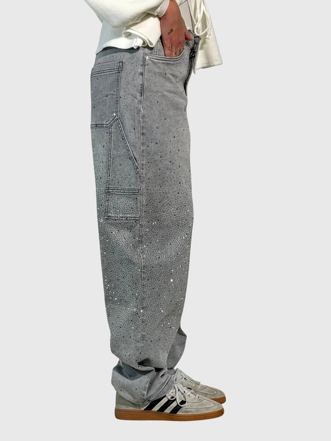 Kimberly | Kvinnors Glittrande Diamant Denimbyxor